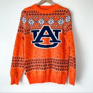 Auburn University Holiday Sweater Orange Blue S
